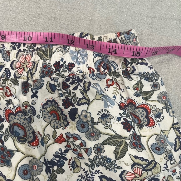 [L]Della Spiga Floral Print Tiered Cotton Skirt - Picture 5 of 6